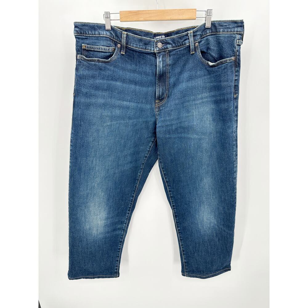 Lands End Square Rigger Mens 42 Blue Medium Wash‎ Traditional Fit Jeans BB20